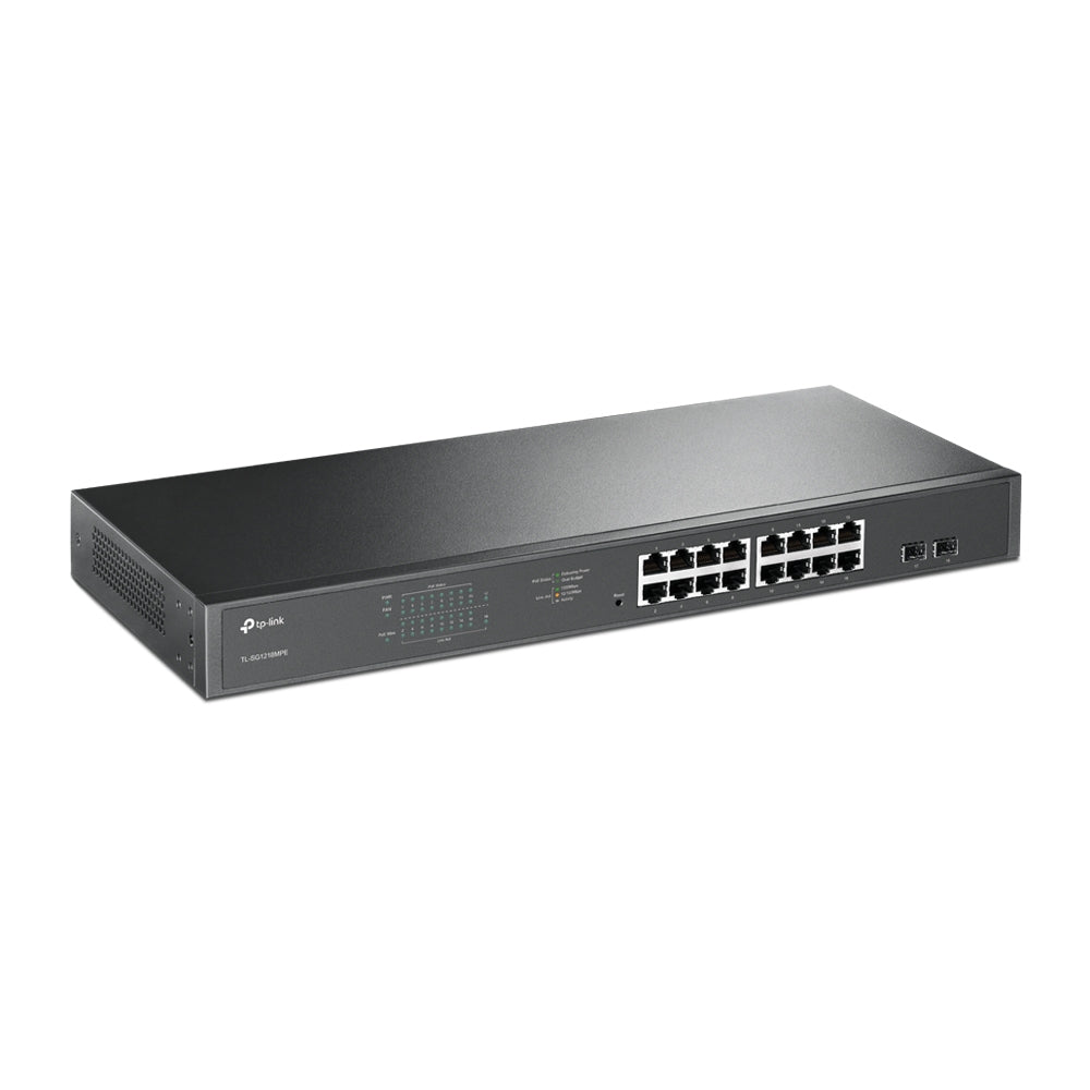 TP-Link JetStream 16-Port Gigabit Easy Smart PoE/PoE+ Switch (TL-SG1218MPE V1)