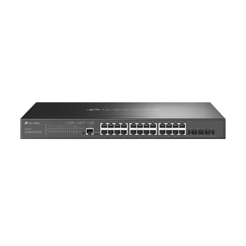 TP-Link Omada 24-Port Gigabit and 4-Port 10GE SFP+ L2+ Managed Switch with 24-Port PoE+ (TL-SG3428XMP)