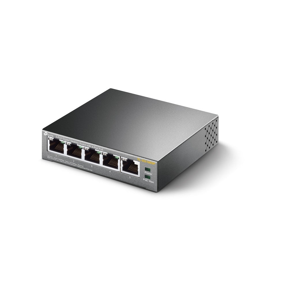 TP-Link 5-Port Gigabit Desktop PoE Switch with 4-Port (TL-SG1005P)