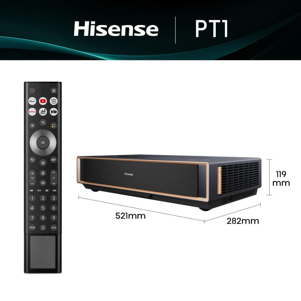 Hisense PT1 Ultra short throw projector UHD 4K (3840x2160) 3D Black (20016800)