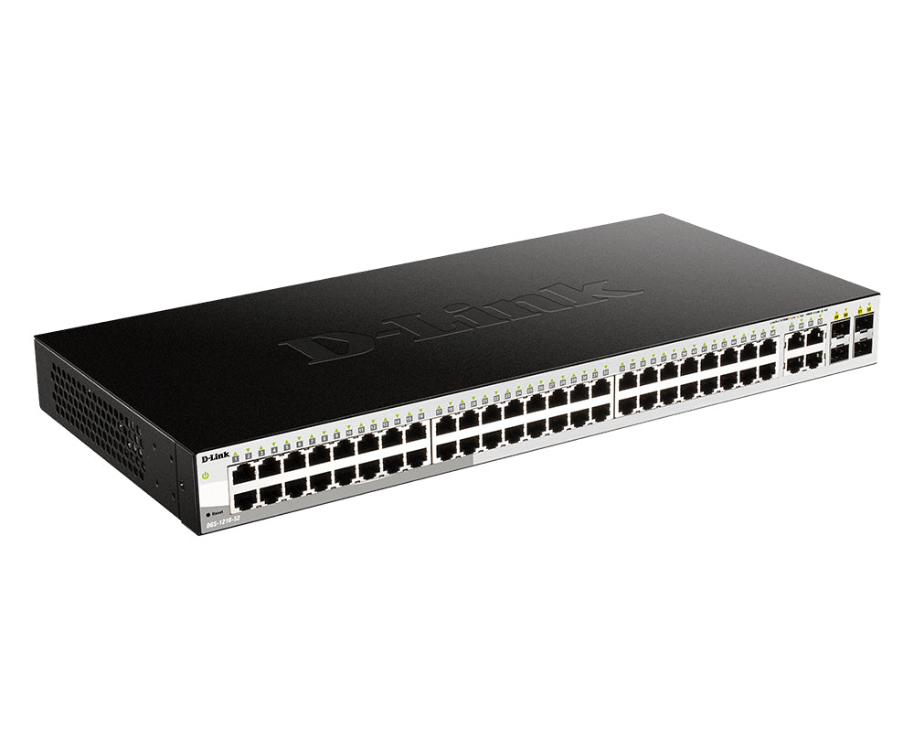 D-Link 52-Port Gigabit Smart Managed Switch including 4 x 100/1000Mbps Combo Ports (DGS-1210-52/E)