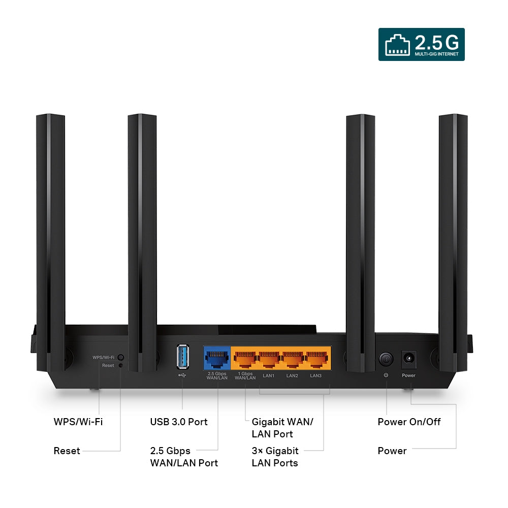 TP-Link Archer AX3000 Multi-Gigabit Wi-Fi 6 Router with 2.5G Port (ARCHER AX55 PRO)