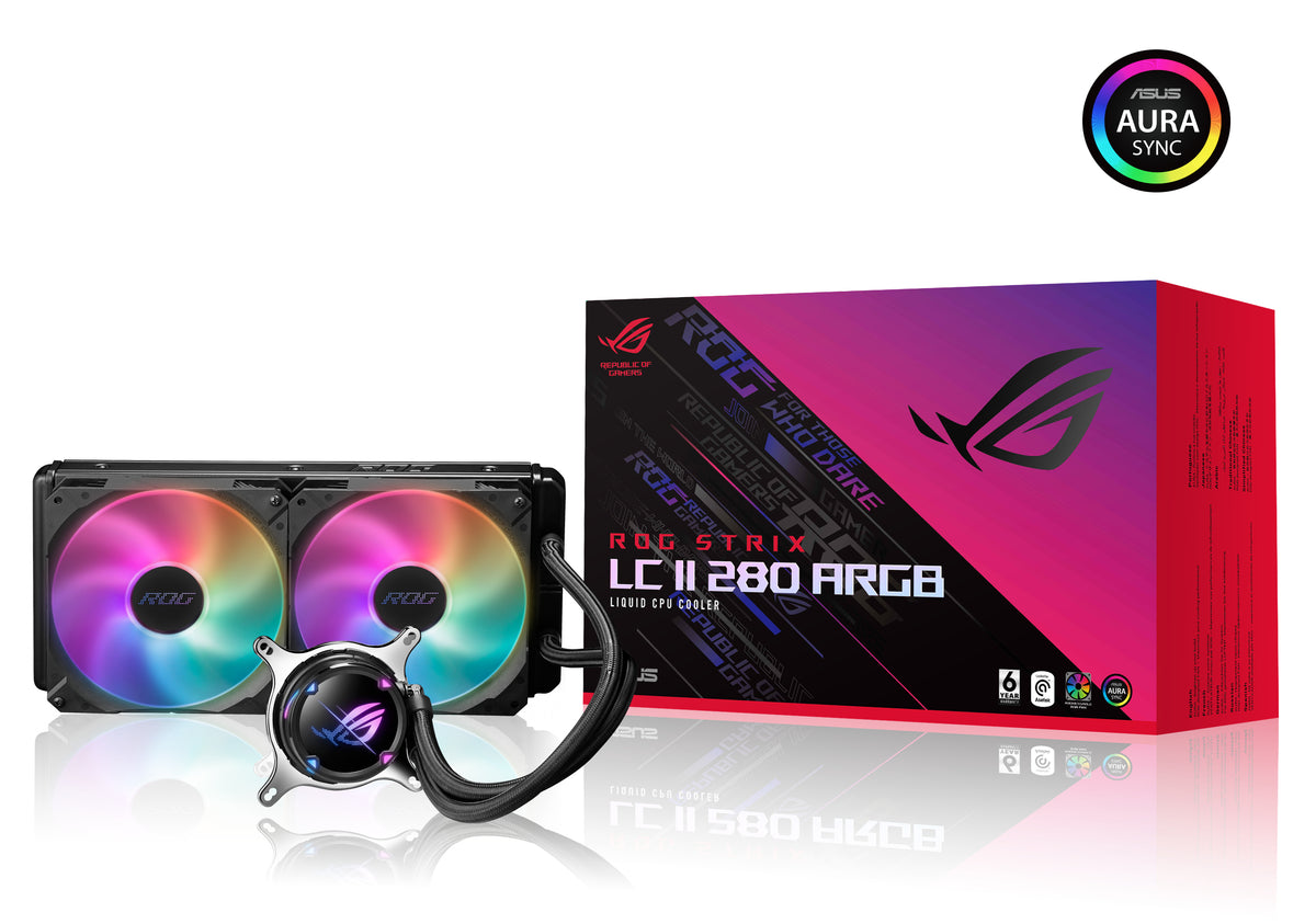 ASUS ROG STRIX LC II 280 ARGB Processor All-in-one liquid cooler 14 cm Black 1 pc(s) (90RC00C1-M0UAY1)