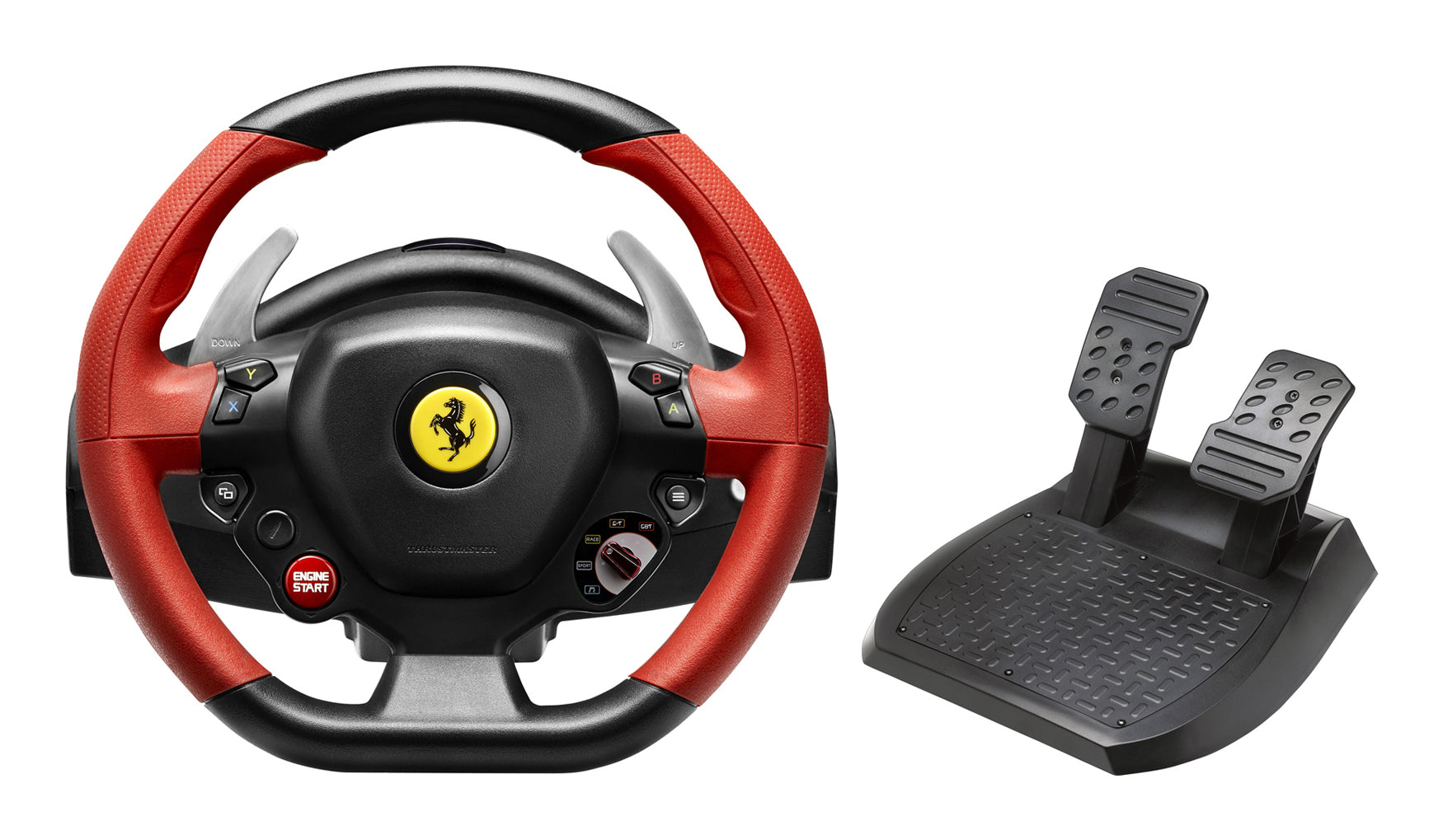 Trustmaster Thrustmaster Ferrari 458 Spider Black, Red USB Steering wheel + Pedals Xbox One (4460105)