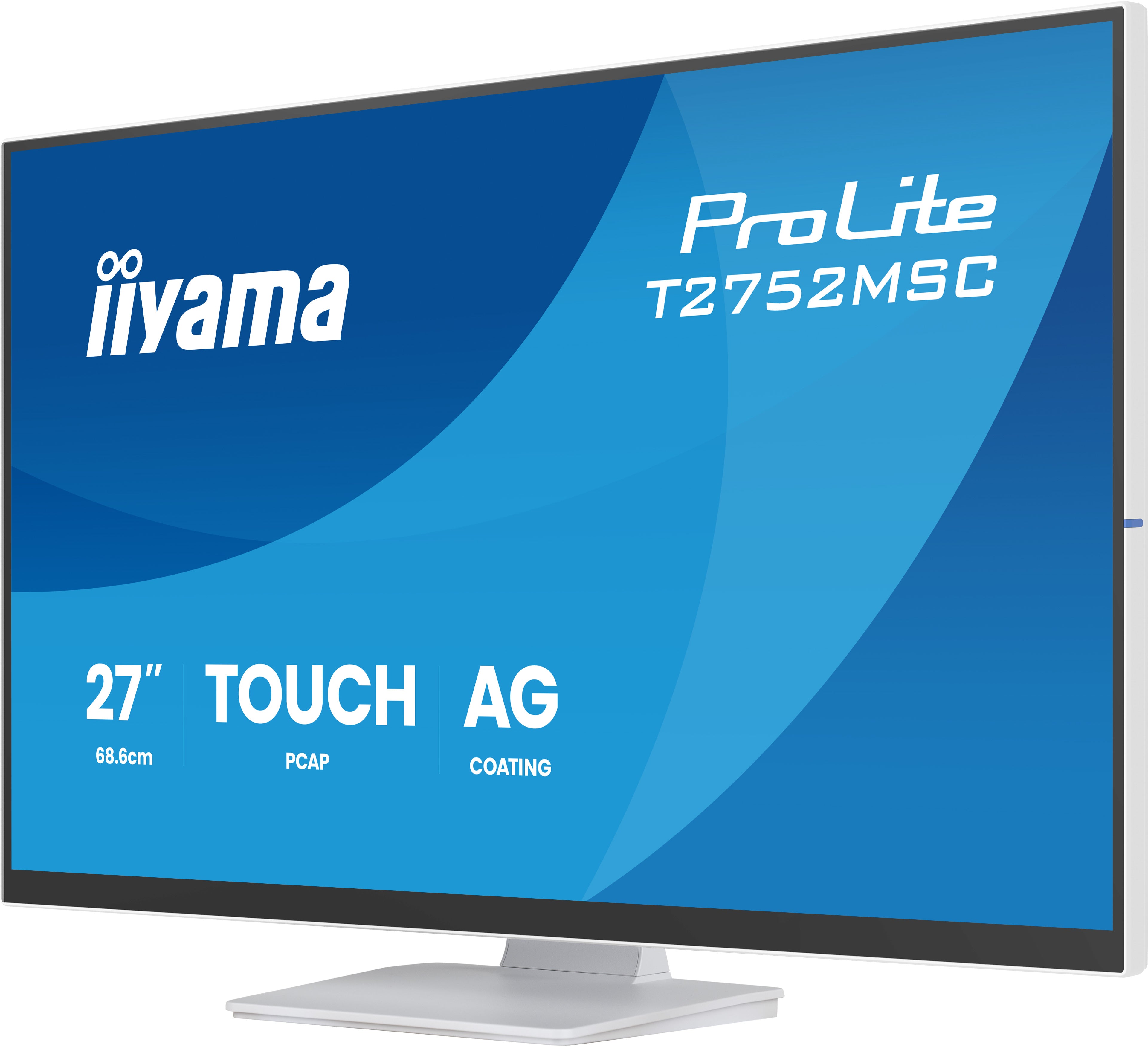 iiyama ProLite T2752MSC-W1AG computer monitor 68.6 cm (27") 1920 x 1080 pixels Full HD LCD Touchscreen White