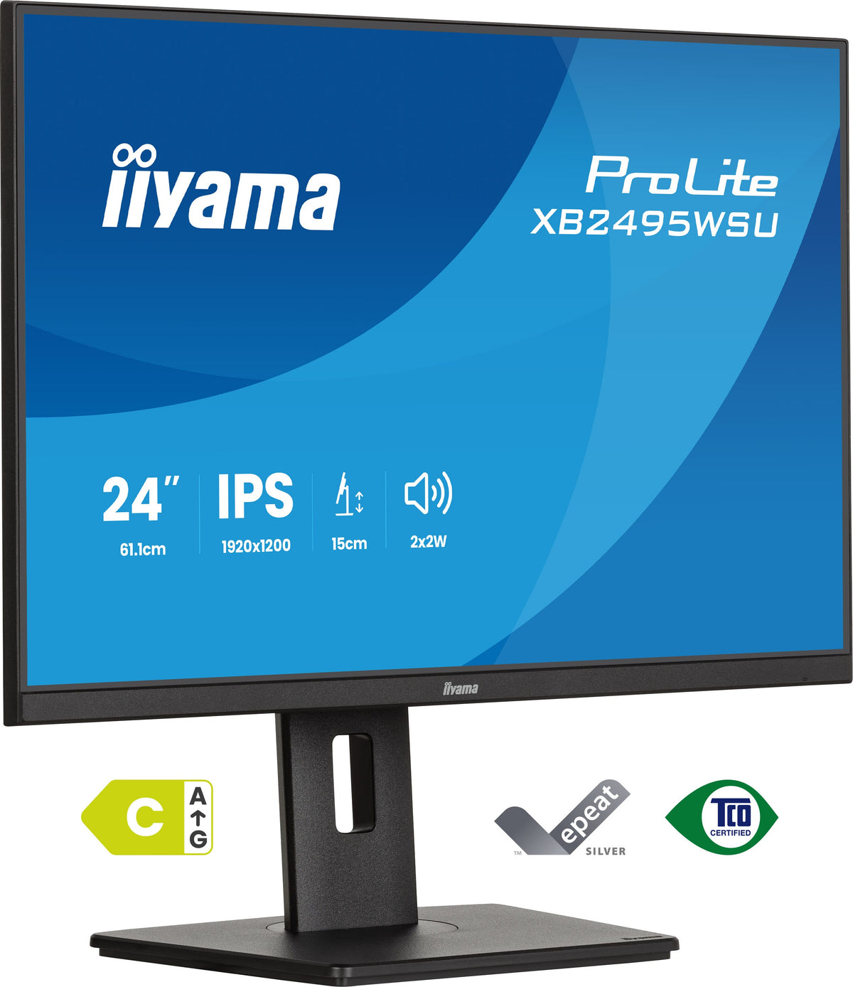 iiyama ProLite XB2495WSU-B1 computer monitor 61.2 cm (24.1") 1920 x 1200 pixels WUXGA LCD Black