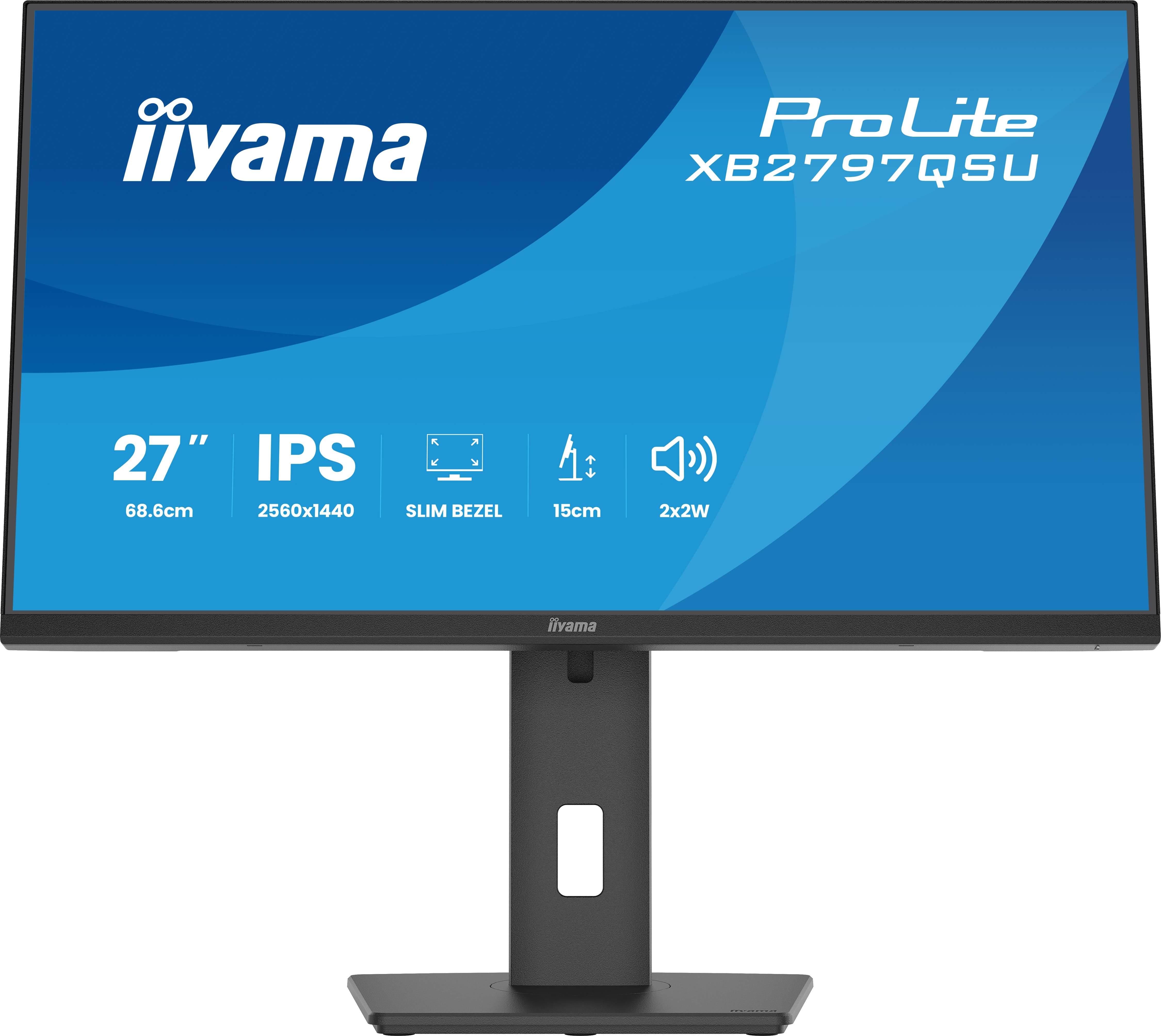 iiyama ProLite XB2797QSU-B1 computer monitor 68.6 cm (27") 2560 x 1440 pixels Quad HD LED Black