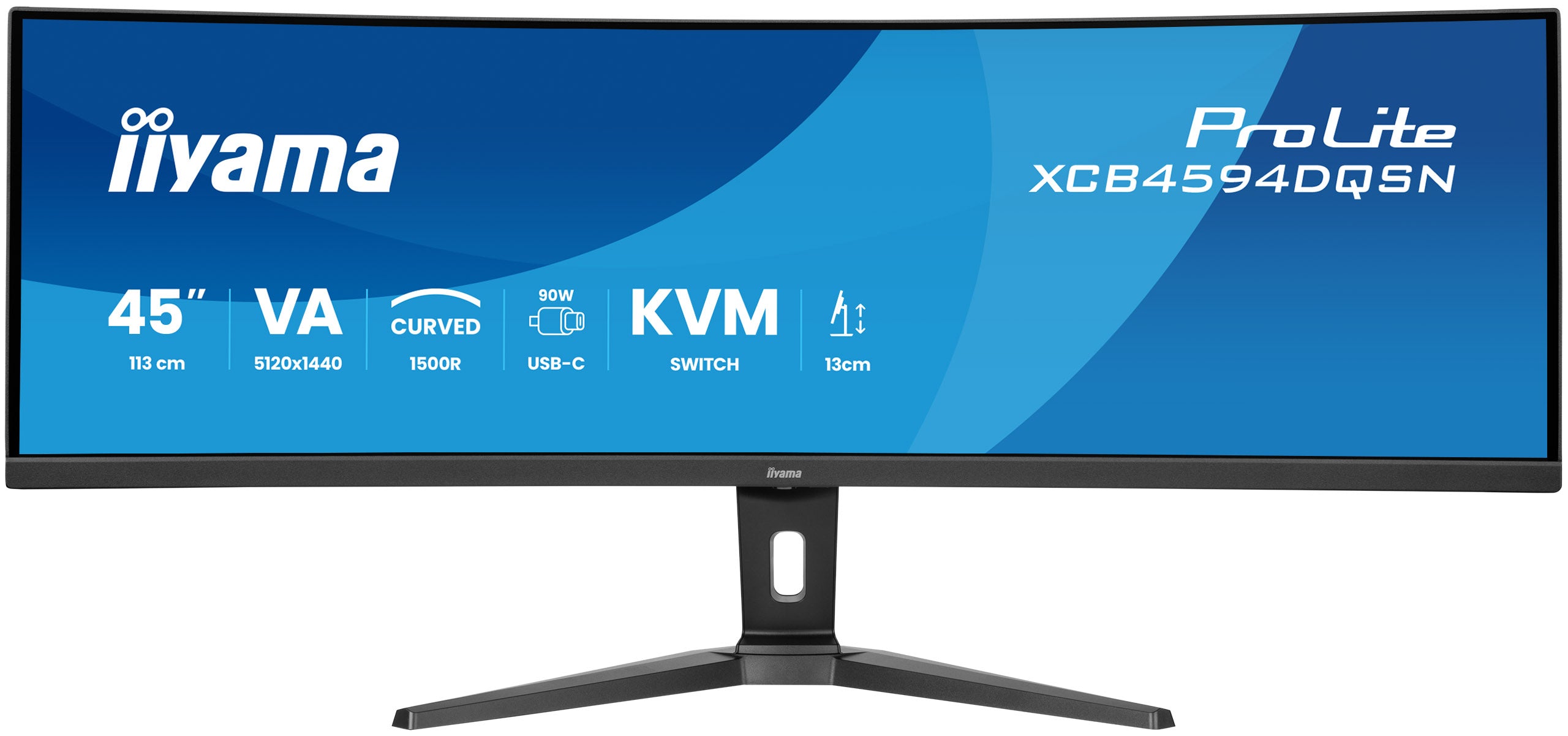 iiyama G-MASTER 45"LCD Curved Bus. UWQHD computer monitor 113 cm (44.5") 5120 x 1440 pixels Dual QHD LED Black