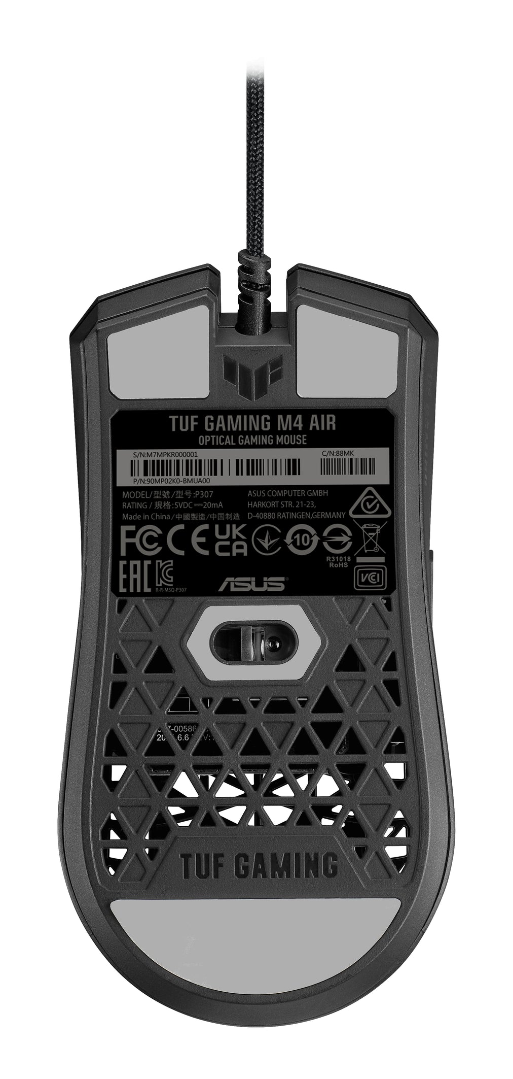ASUS TUF Gaming M4 Air mouse Ambidextrous USB Type-A Optical 16000 DPI (90MP02K0-BMUA00)