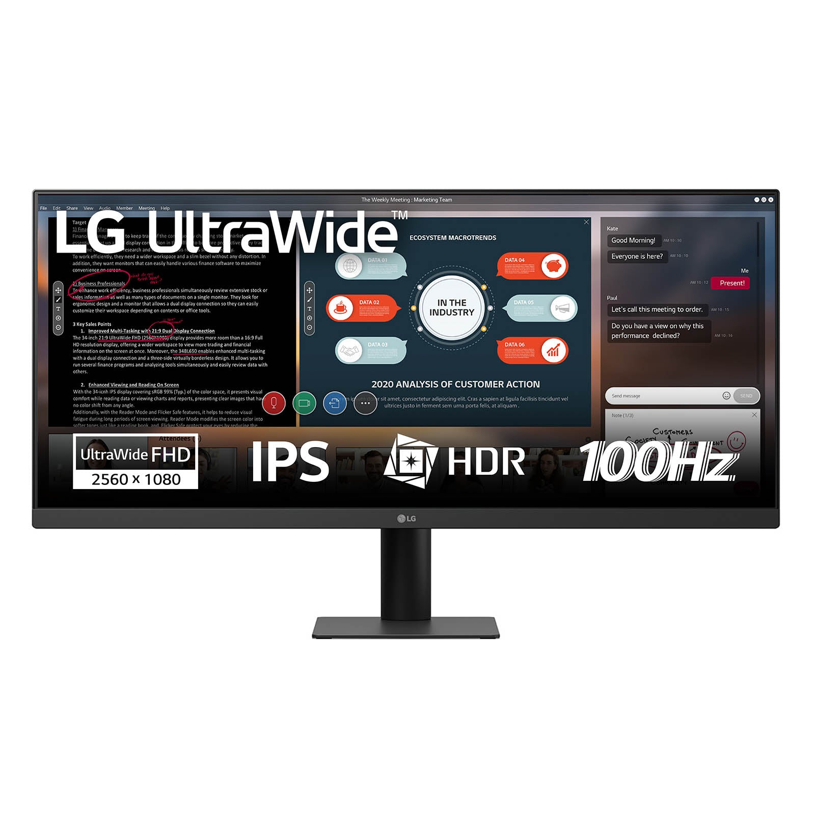LG 29U511A-B computer monitor 73.7 cm (29") 2560 x 1080 pixels WFHD LCD Black (29U511A-B.AEU)