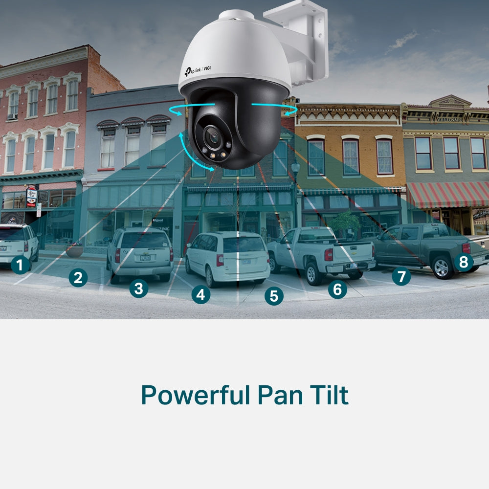 TP-Link VIGI 4MP Outdoor Full-Color Pan Tilt Network Camera (VIGI C540)