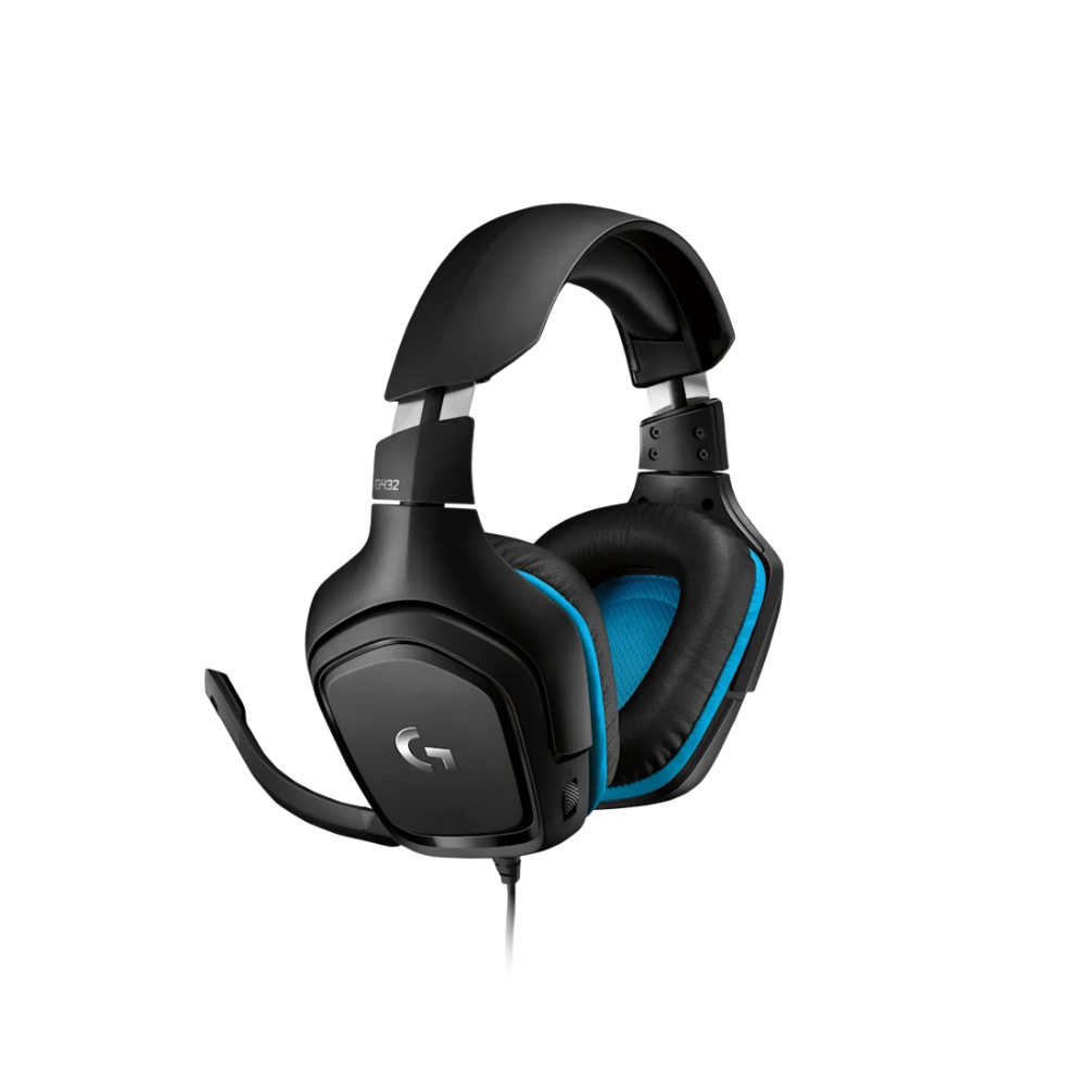 Logitech Headset G432 Black/Cyan