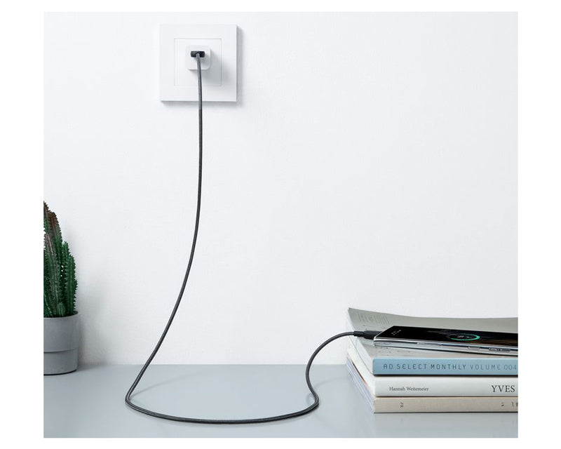 ANKER 322 USB tip-A na USB tip-C kabl M/M 0.9m, 18W, pleteni, crni