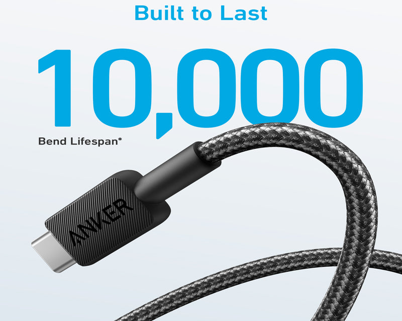 ANKER 322 USB tip-A na USB tip-C kabl M/M 0.9m, 18W, pleteni, crni