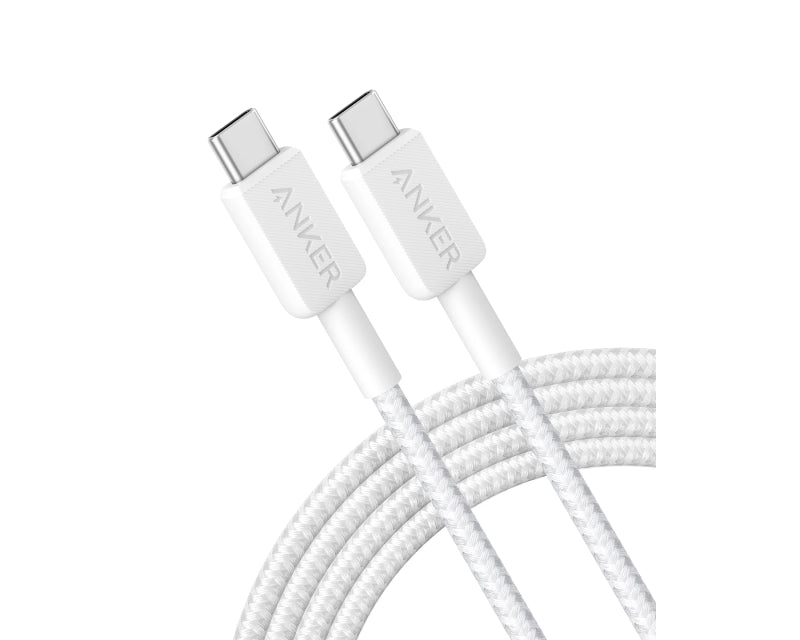 ANKER 322 USB tip-C na USB tip-C kabl M/M 0.9m, 60W, pleteni, beli