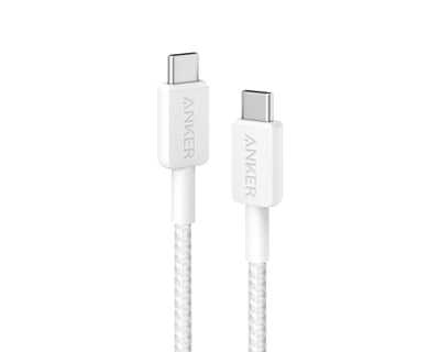 ANKER 322 USB tip-C na USB tip-C kabl M/M 0.9m, 60W, pleteni, beli