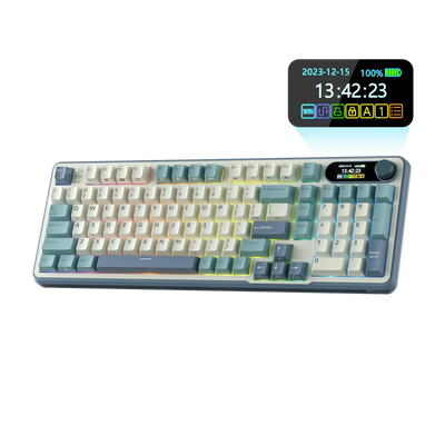 Royal Kludge RK S98 96% Bežična Mehanička Tastatura sa Displejom RGB Hot-Swap Light Cloud, Braon Prekidač