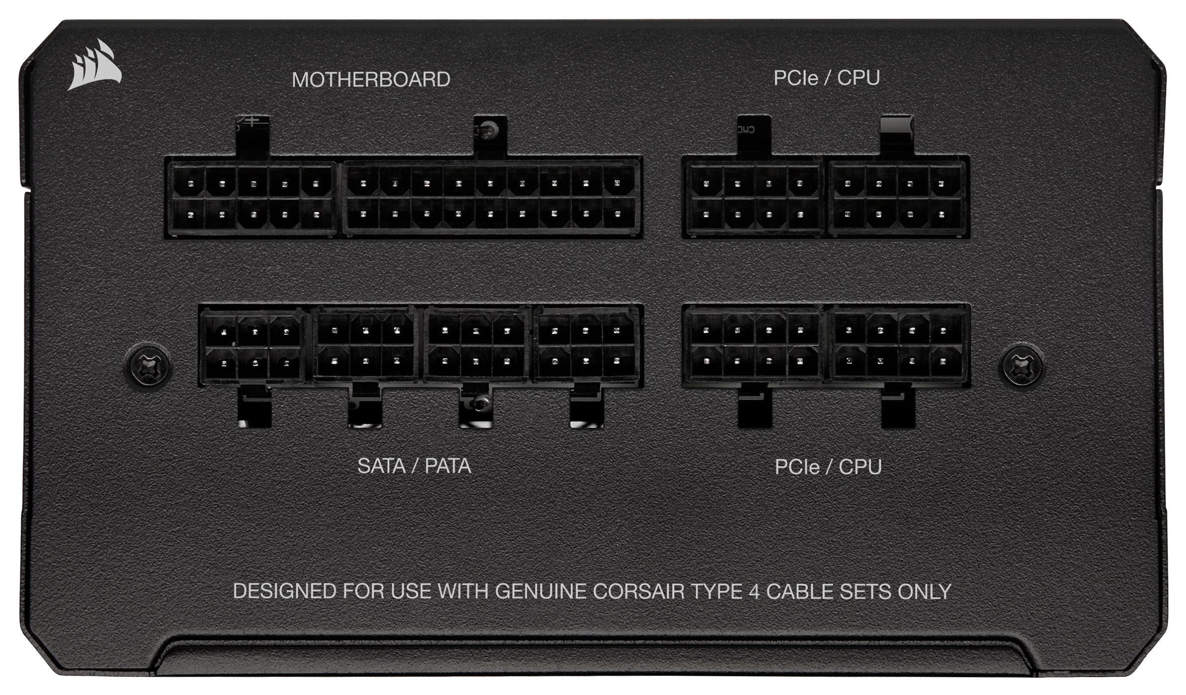 Close up shot of the fan on the CORSAIR RMe Series PSU cable section