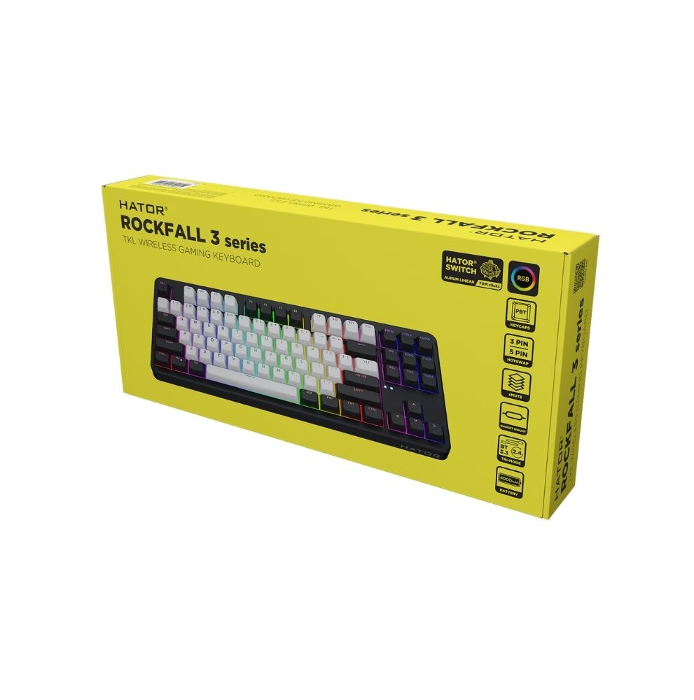 Rockfall 3 TKL Wireless Black HTK850