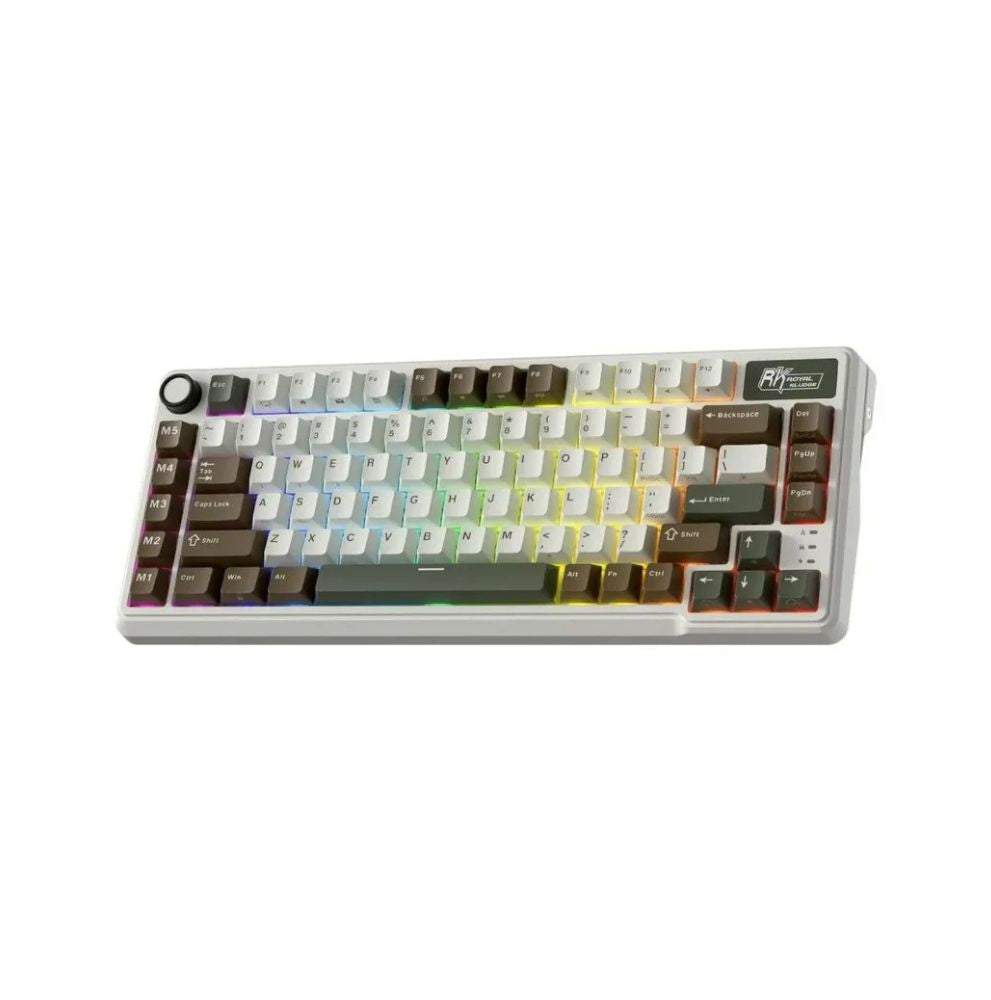 Royal Kludge RK L75 RGB Mehanička Tastatura, Hot-Swap,Boja "Palm Green", Cream Prekidači