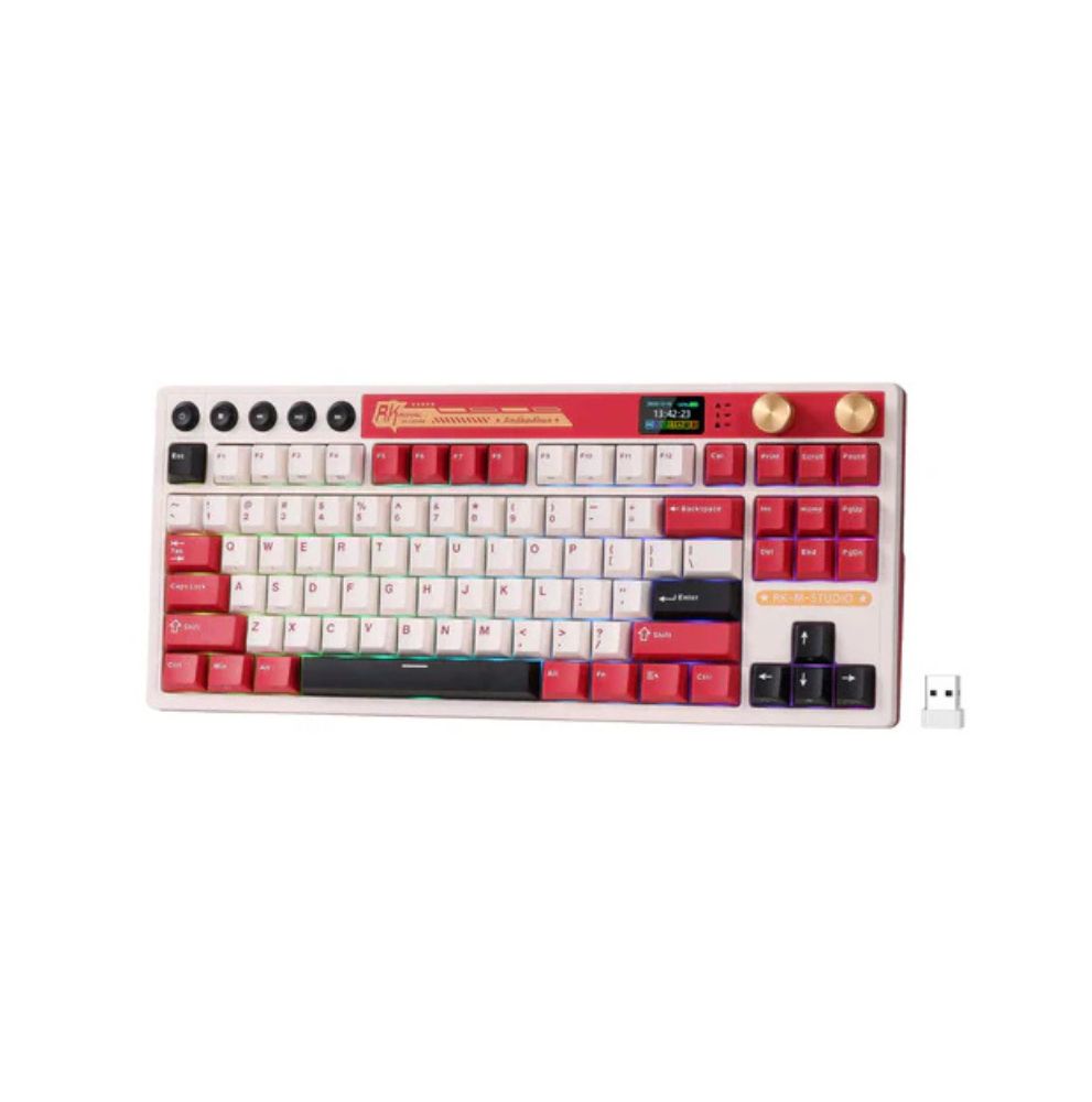 Royal Kludge RK M87 Famicom Tri-Mod RGB Hot-Swappable Mehanička Tastatura Cream Prekidač