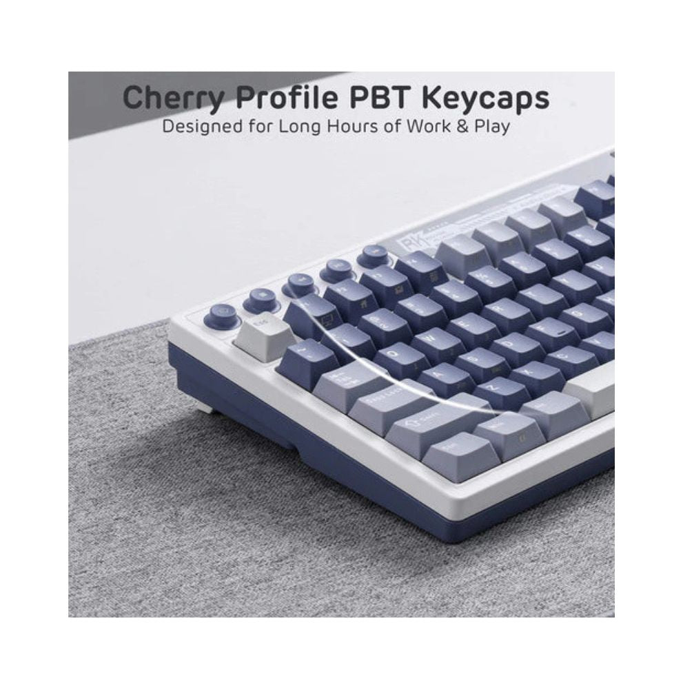 Royal Kludge RK M87 Ocean Blue Tri-Mod RGB Hot-Swappable Mehanička Tastatura Braon Prekidač