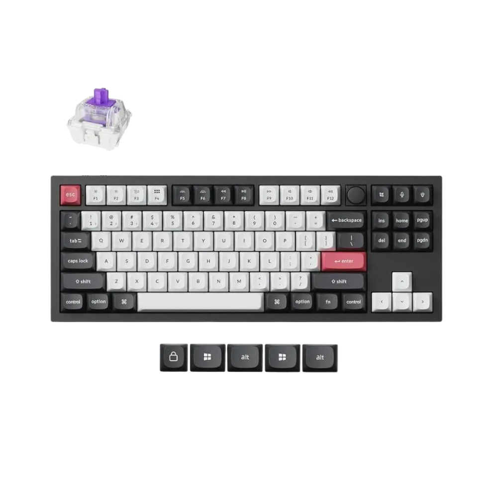 Tastatura Keychron Q3H-M1 80% Nebula switch RGB Carbon Black
