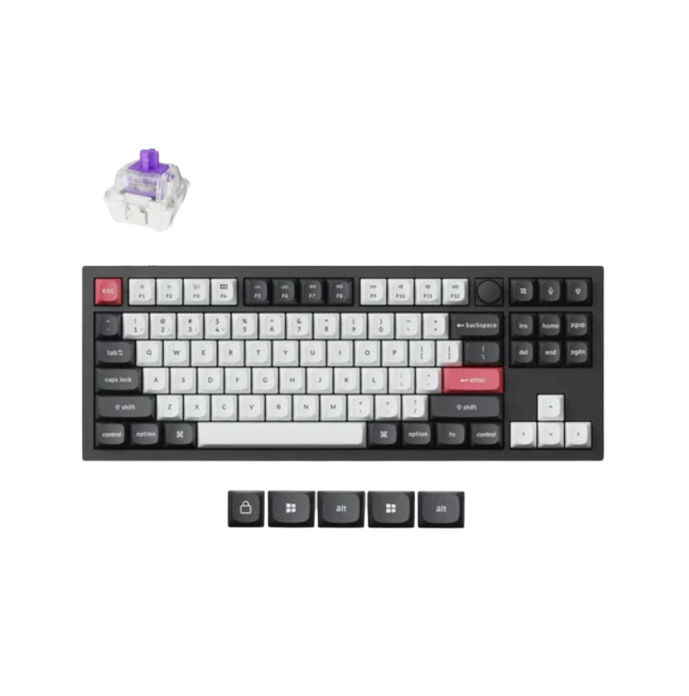 Tastatura Keychron Q3H-P1 80% Nebula switch RGB Shell White