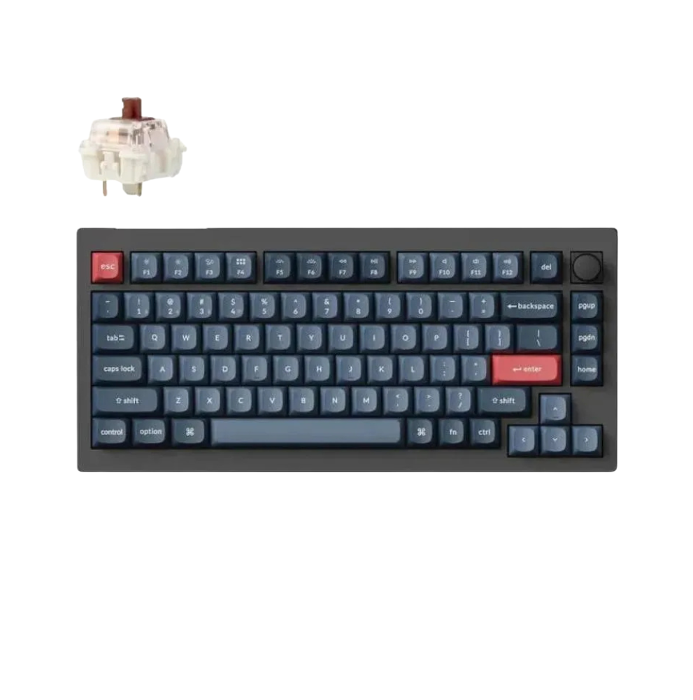 Tastatura Keychron V1M-D3 Carbon Black 75% red switch