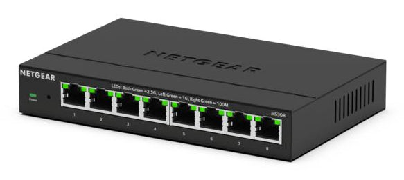 NETGEAR MS308 Unmanaged 2.5G Ethernet (100/1000/2500) Black (MS308-100EUS)