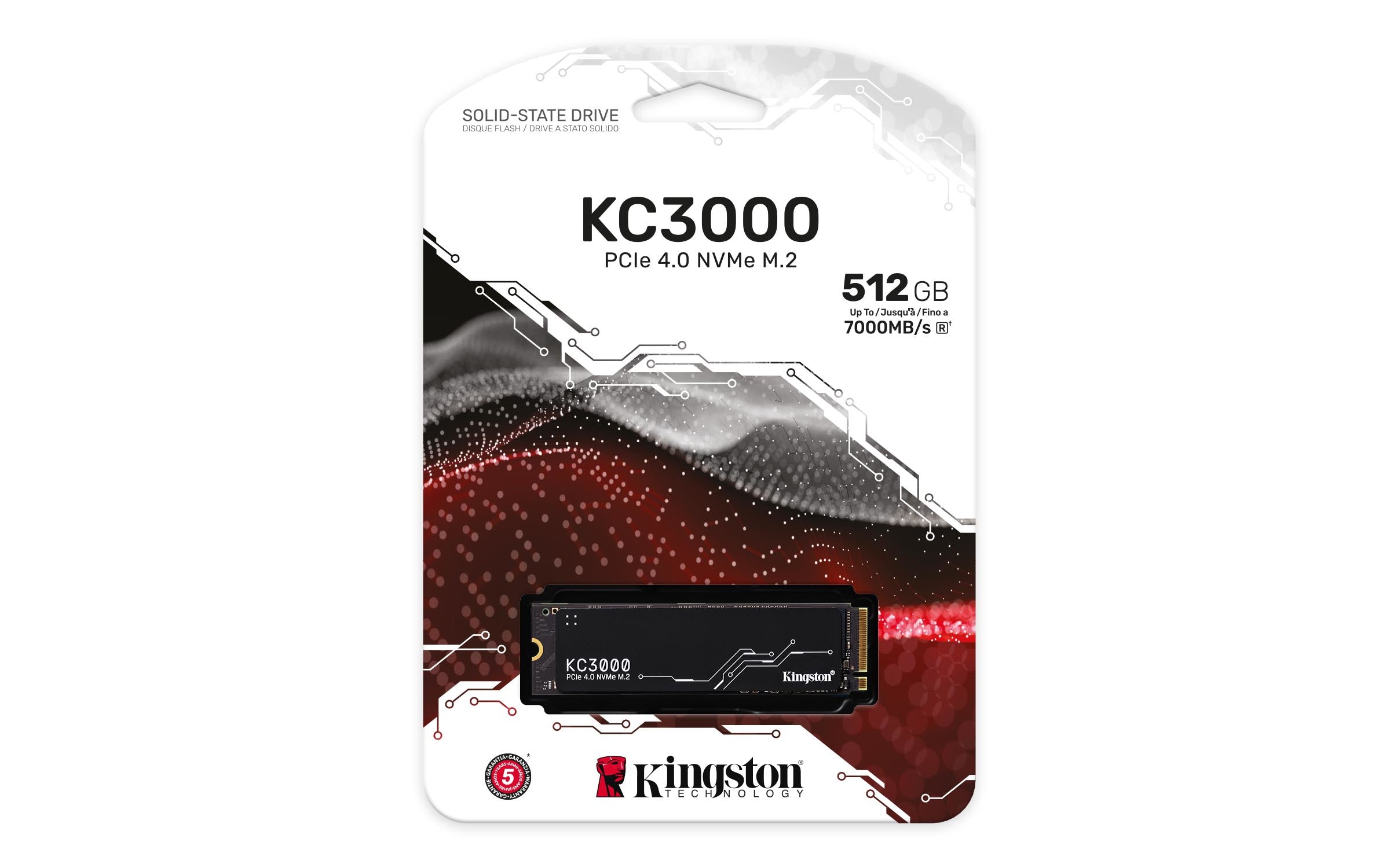 Kingston Technology 512G KC3000 M.2 2280 NVMe SSD (SKC3000S/512G)