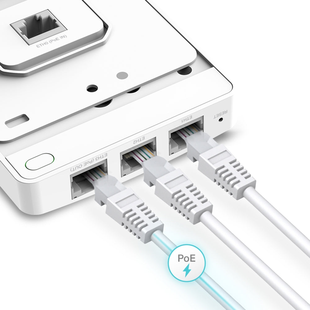 TP-Link Omada AC1200 Wireless MU-MIMO Gigabit Wall Plate Access Point (EAP235-WALL)