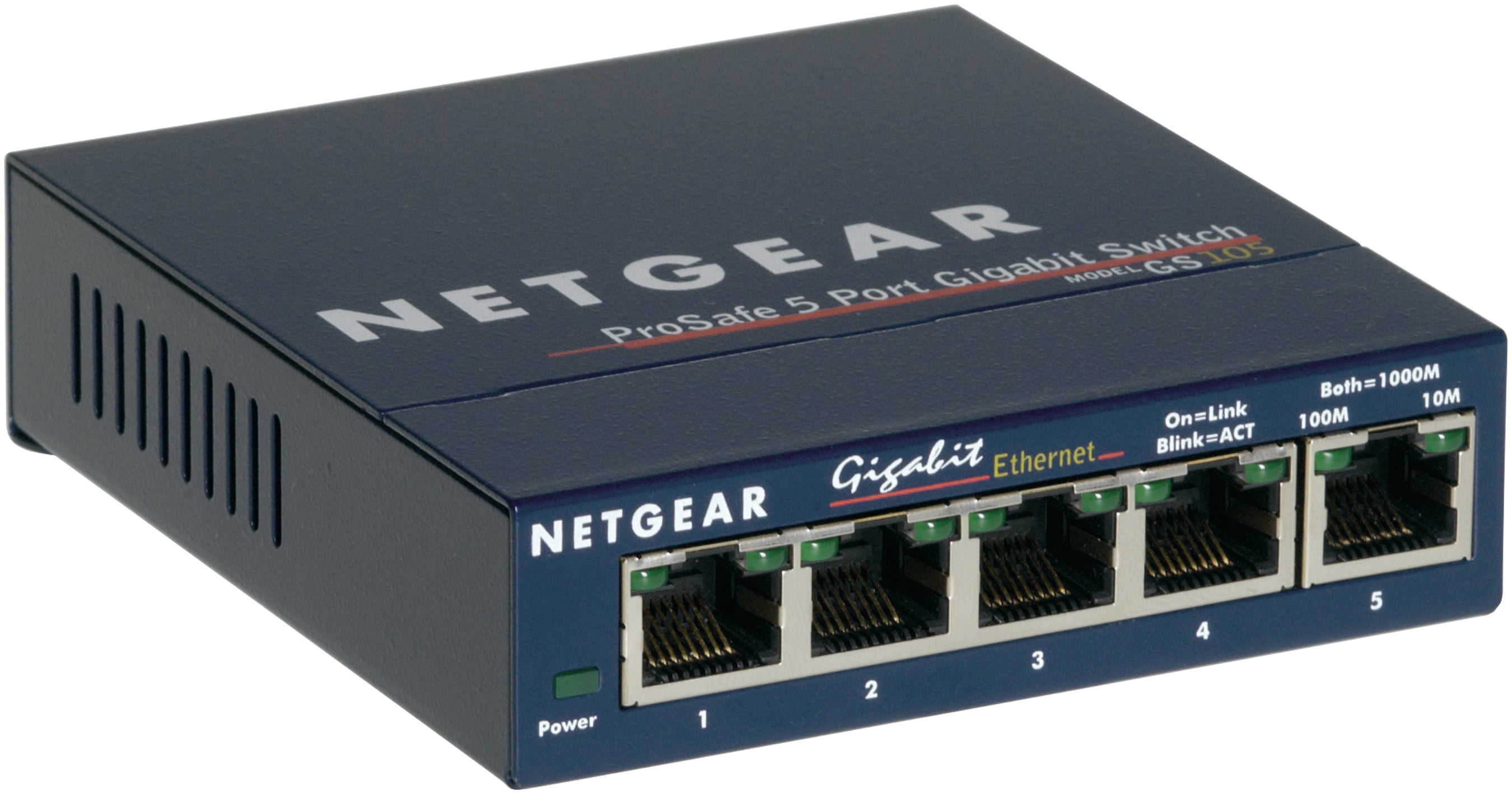 NETGEAR GS105 Unmanaged Gigabit Ethernet (10/100/1000) Blue (GS105GE)
