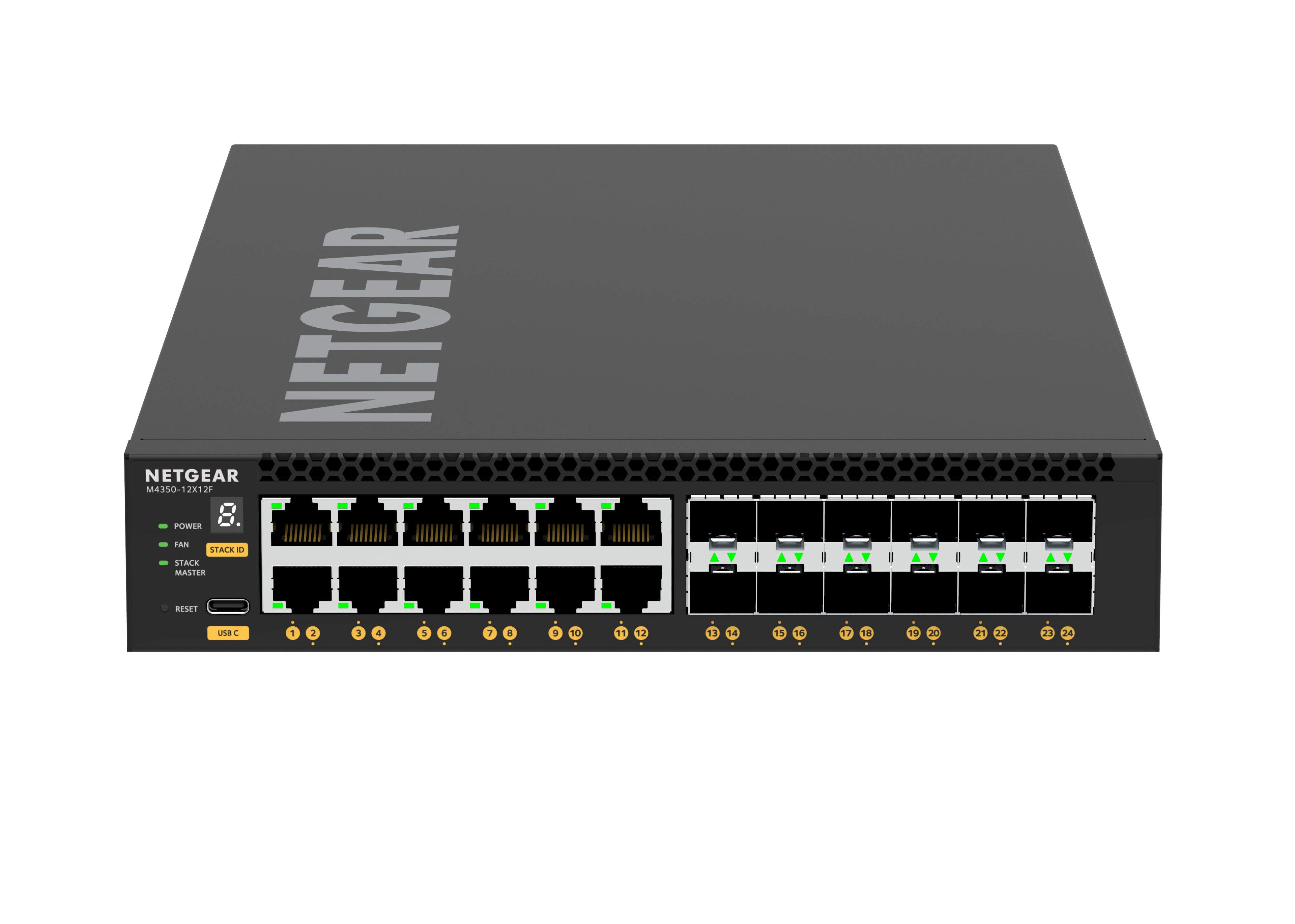 NETGEAR XSM4324 Managed L3 10G Ethernet (100/1000/10000) 1U Black (XSM4324-100NES)