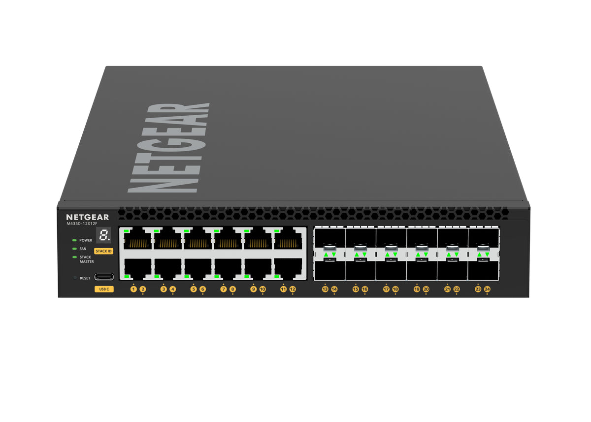 NETGEAR XSM4324 Managed L3 10G Ethernet (100/1000/10000) 1U Black (XSM4324-100NES)