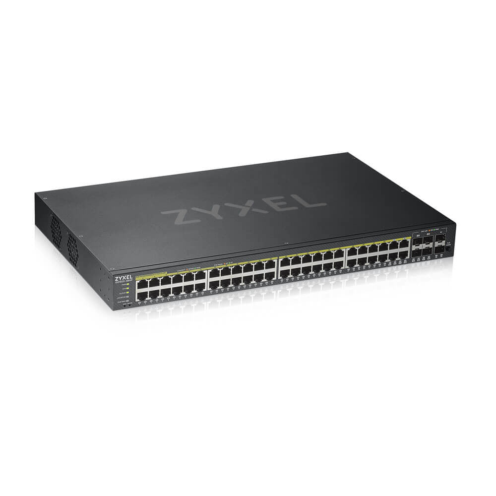 Zyxel GS1920-48HPV2 Managed Gigabit Ethernet (10/100/1000) Power over Ethernet (PoE) Black (GS192048HPV2-EU0101F)