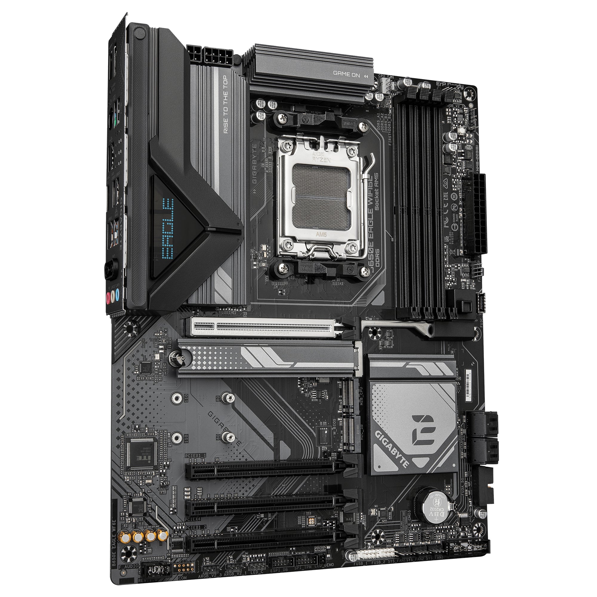 GIGABYTE B650E EAGLE WIFI6E Motherboard - AMD Ryzen 9000 Series CPUs, 8+2+2 Phases VRM, up to 8200MHz DDR5 (OC), 1xPCIe 5.0 + 2xPCIe 4.0 M.2, 2.5GbE L