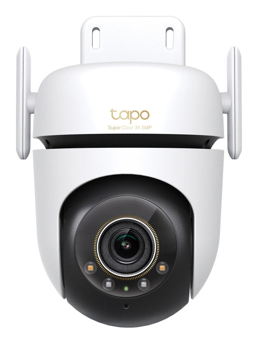 TP-Link Outdoor Pan/Tilt Security Wi-Fi Camera SPEC: 3K 5MP (2880x1620), 2.4 GHz, 2 × External Antennas, 1 × Ethernet Port, Horizontal 360º