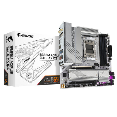 GIGABYTE B650M AORUS ELITE AX ICE Motherboard (B650M A ELITE AX ICE)