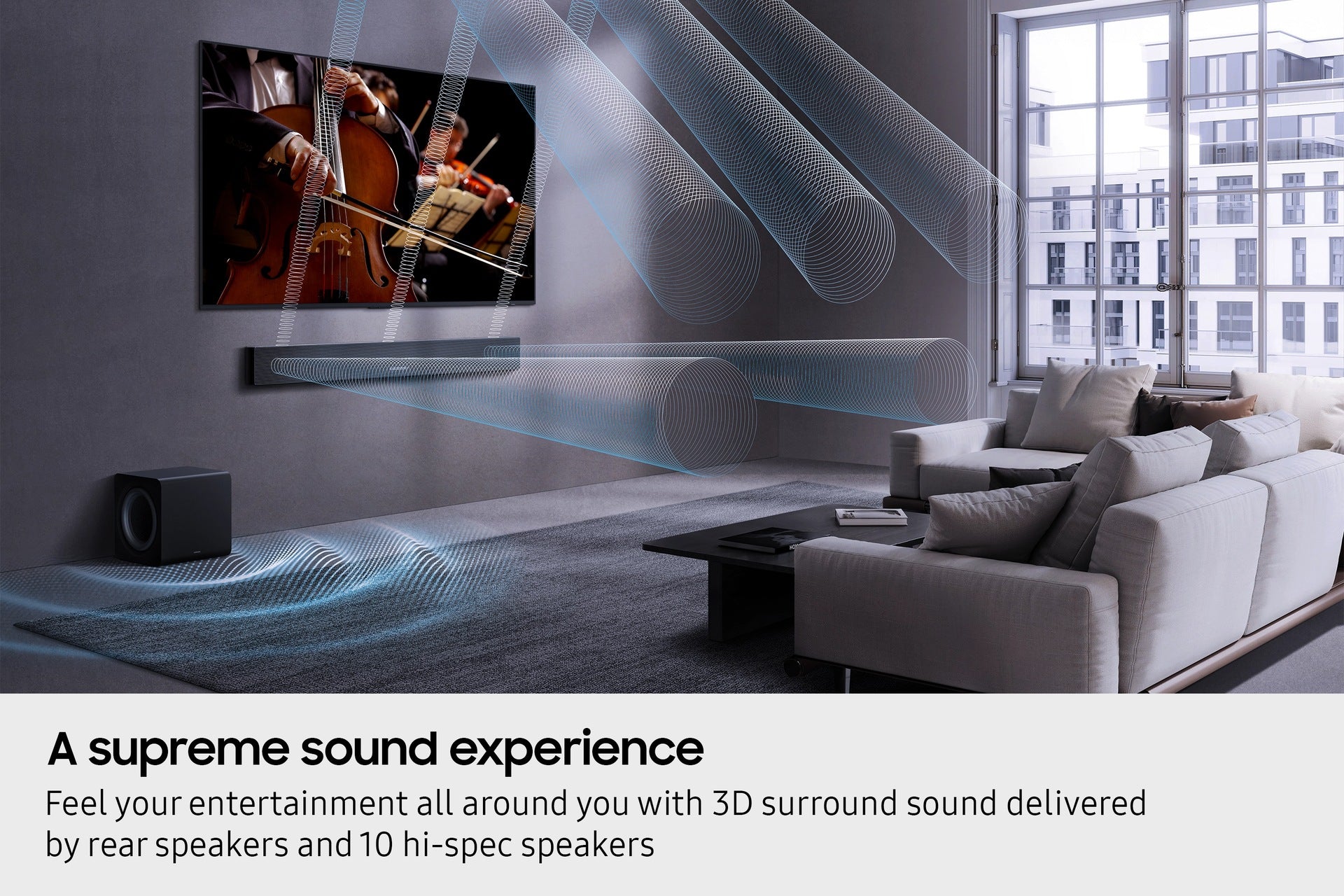 Samsung Q-series QS750F 5.1.2ch Soundbar with Subwoofer & Rear Speakers (2025) (HW-QS750F/EN)