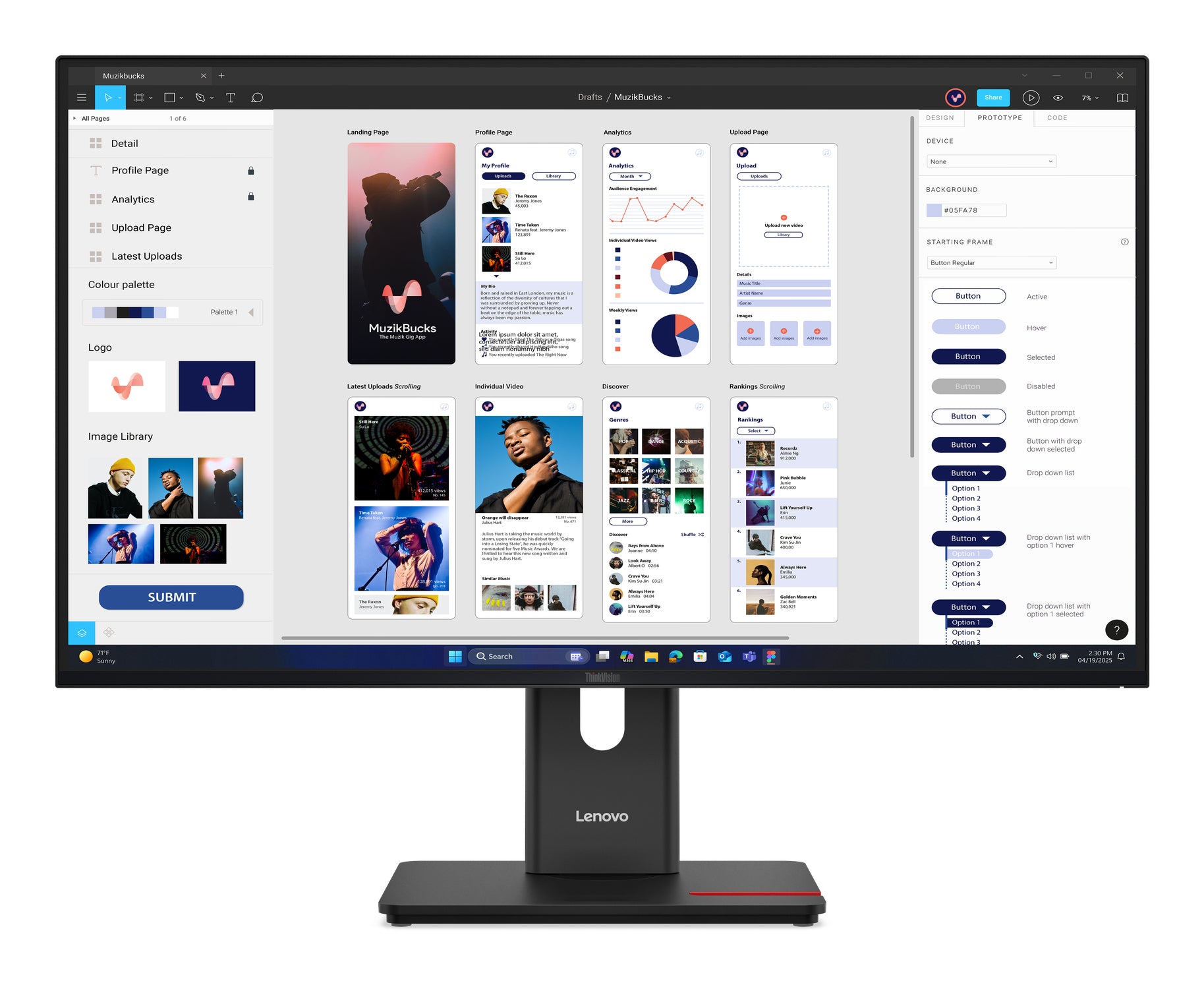 Lenovo ThinkVision T32UD-40 Monitor (64B0GAT1EU)