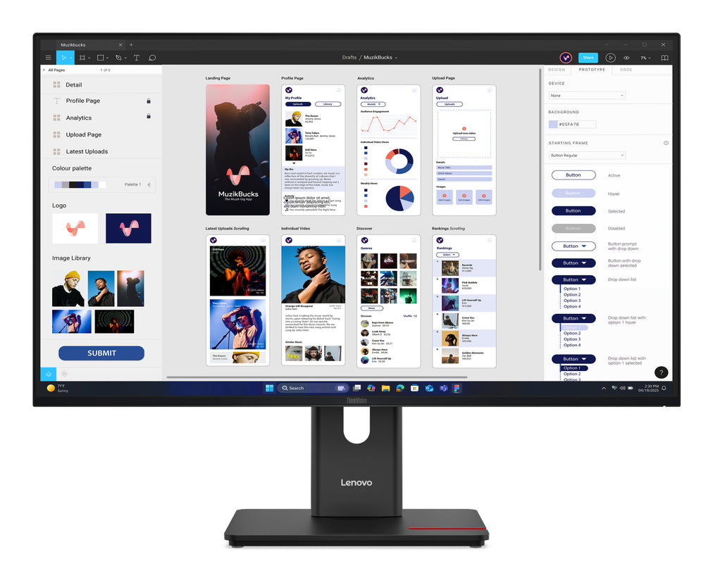 Lenovo ThinkVision T32UD-40 Monitor (64B0GAT1EU)