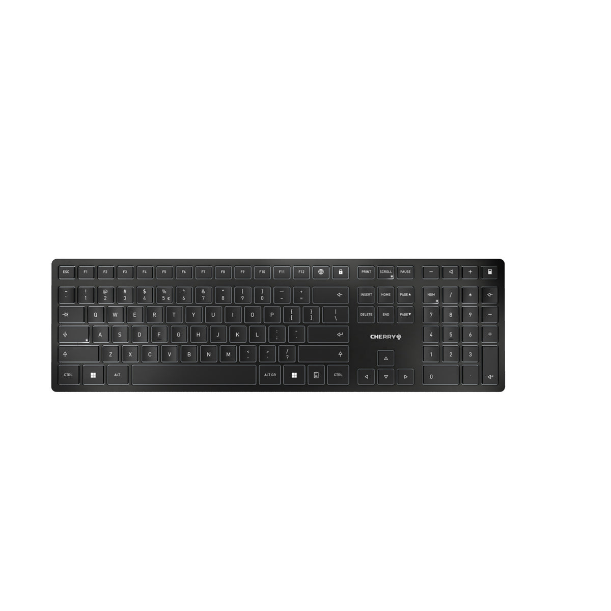 CHERRY KW 9100 SLIM keyboard Universal RF Wireless + Bluetooth QWERTY English Black (JK-9100EU-2)