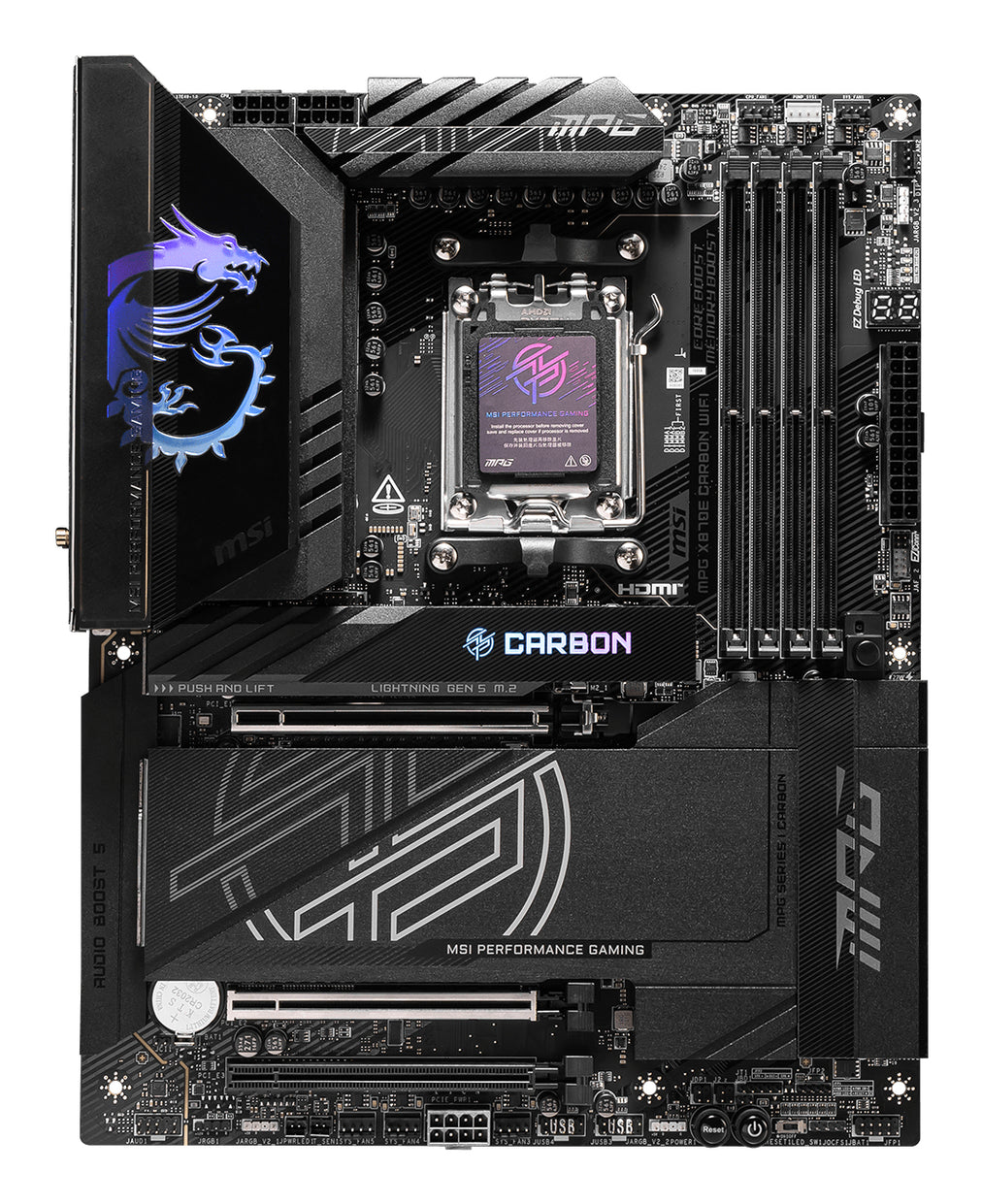 MSI MPG X870E CARBON WIFI motherboard AMD X870E Socket AM5 ATX (7E49-001R)