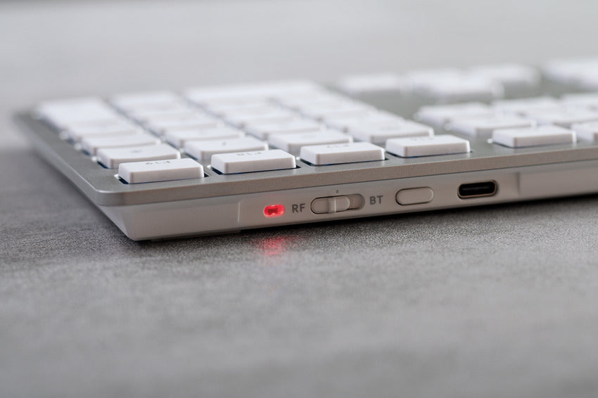 CHERRY KW 9100 SLIM FOR MAC keyboard Universal USB + Bluetooth QWERTZ German Silver (JK-9110DE-1)