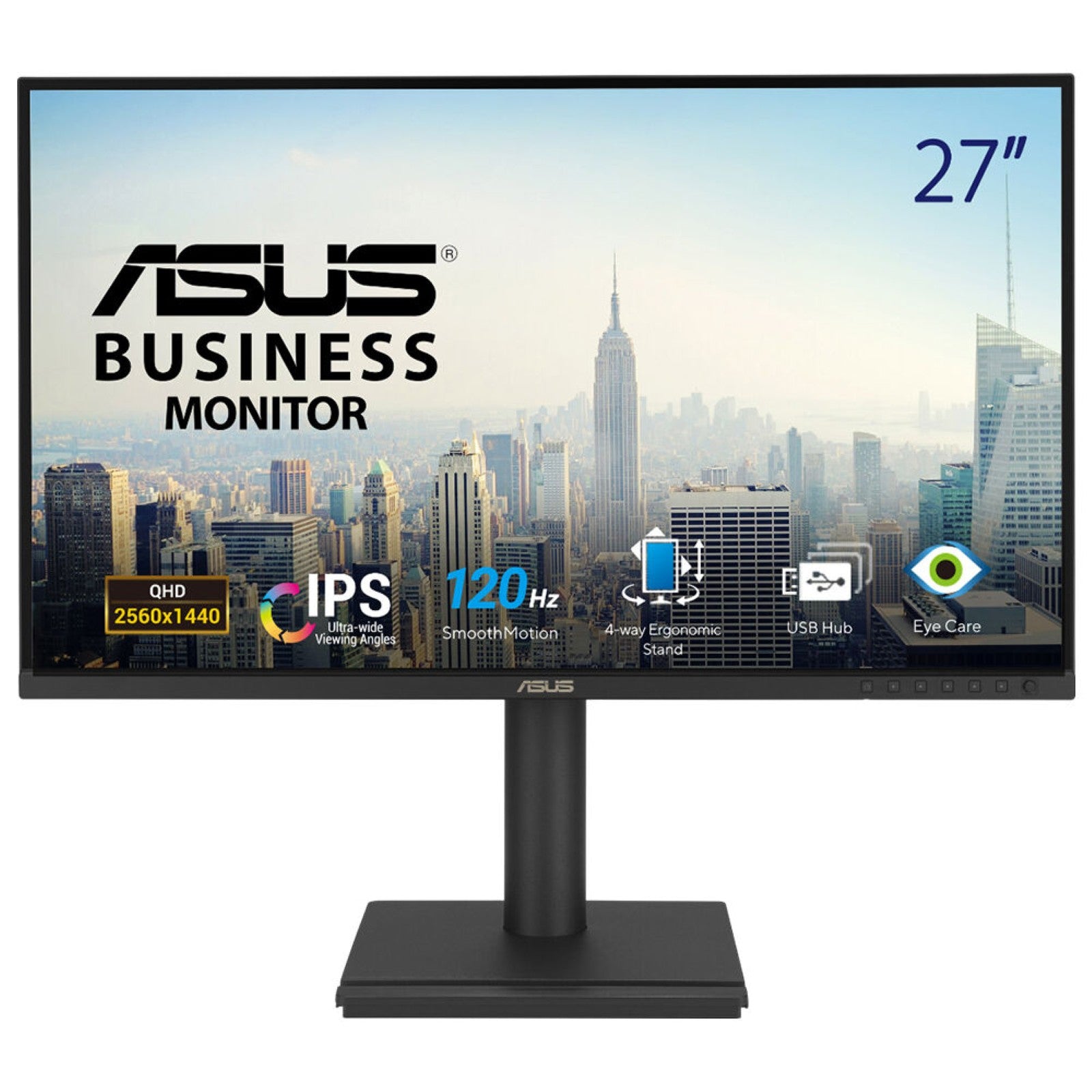 ASUS BE27AQG computer monitor 68.6 cm (27") 2560 x 1440 pixels Quad HD LCD Black (90LM03I0-B02K71)