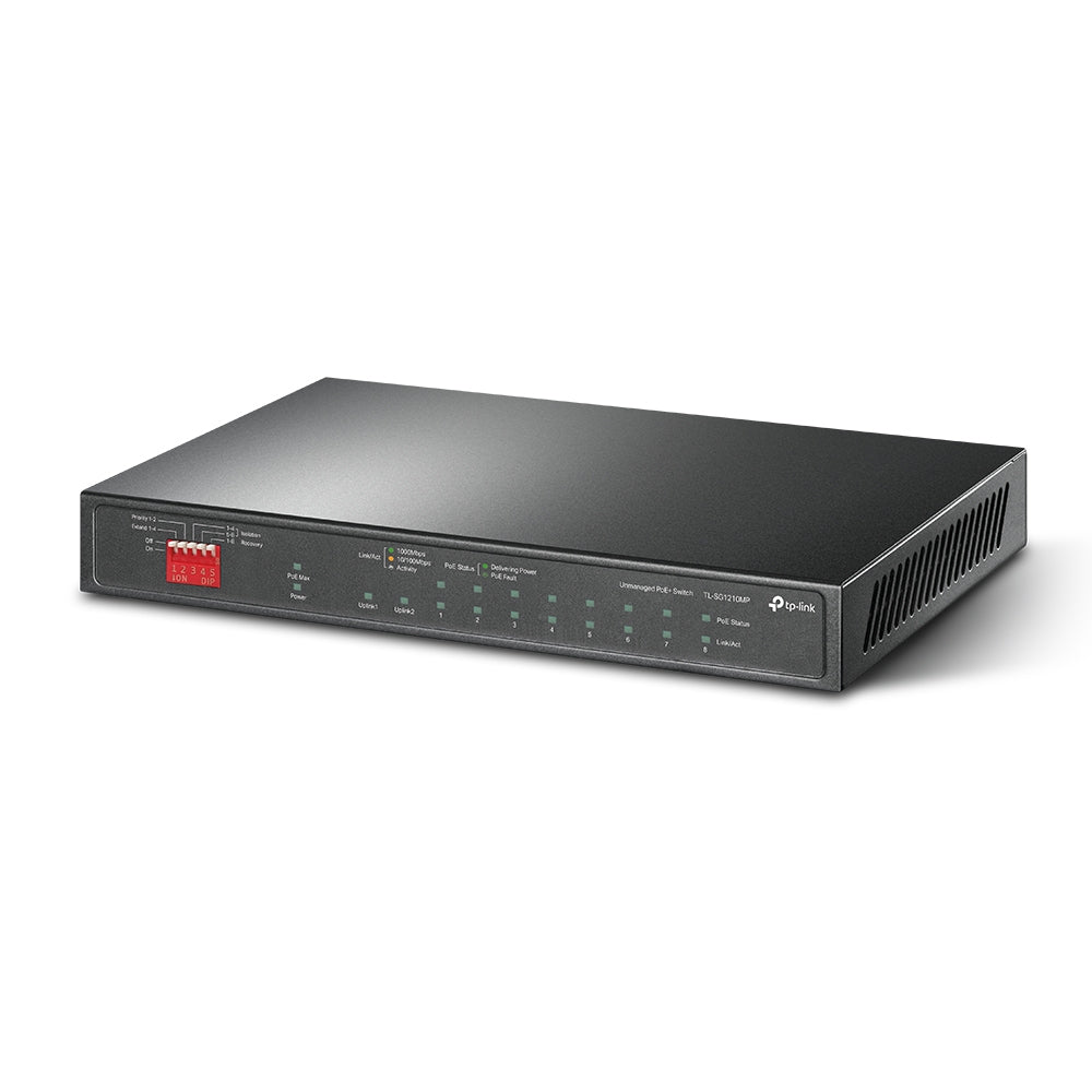 TP-Link TL-SG1210MP network switch Unmanaged Gigabit Ethernet (10/100/1000) Power over Ethernet (PoE) Black