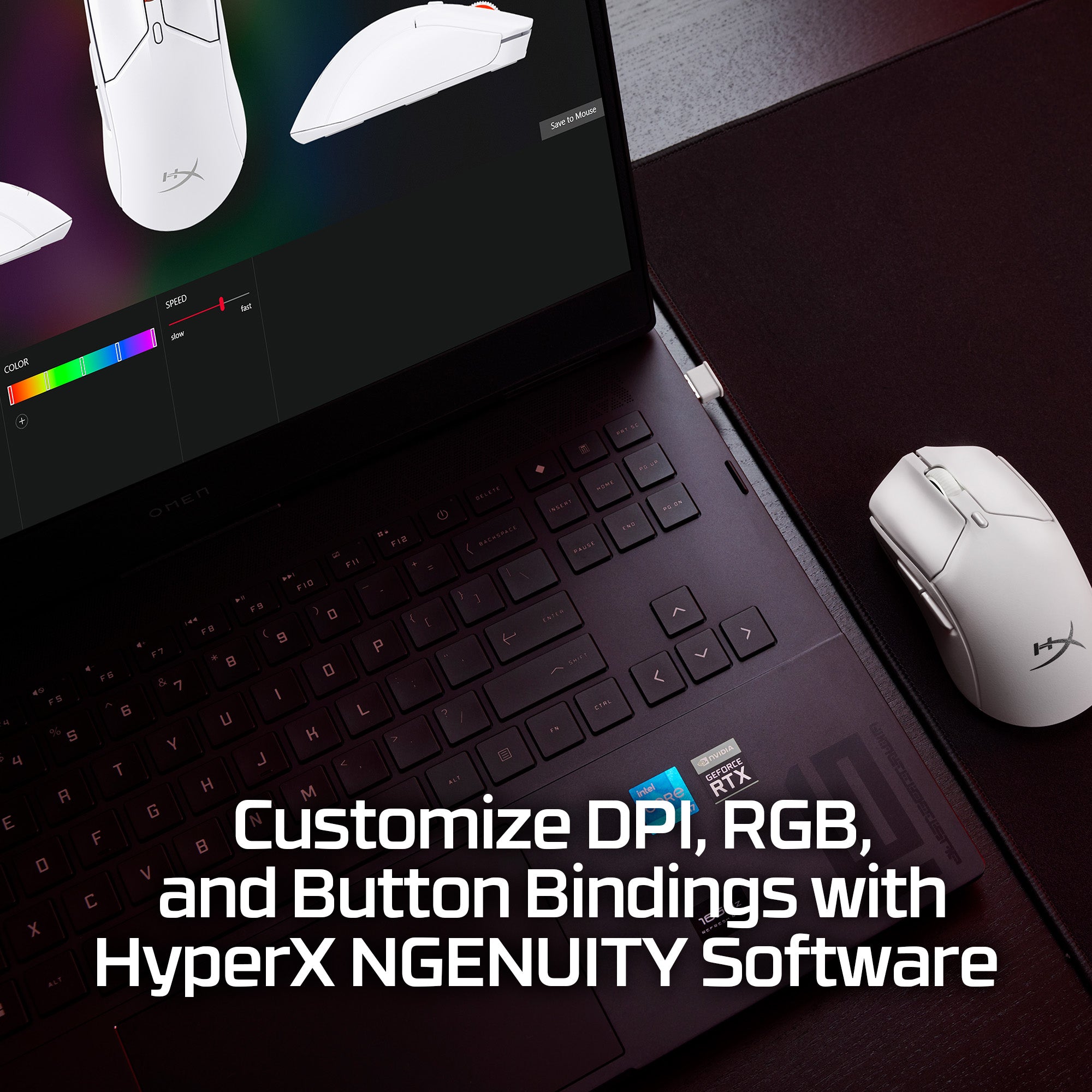 HyperX Pulsefire Haste 2 Mini - Wireless Gaming Mouse (White) (7D389AA)