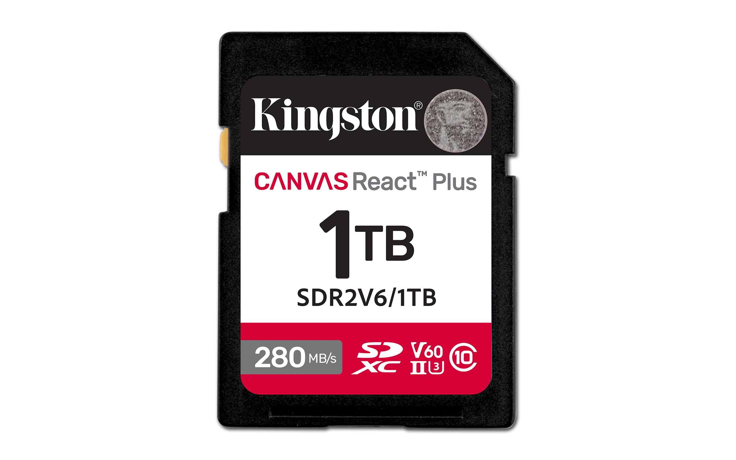 Kingston Technology 1TB Canvas React Plus SDXC UHS-II 280R/150W U3 V60 for Full HD/4K (SDR2V6/1TB)
