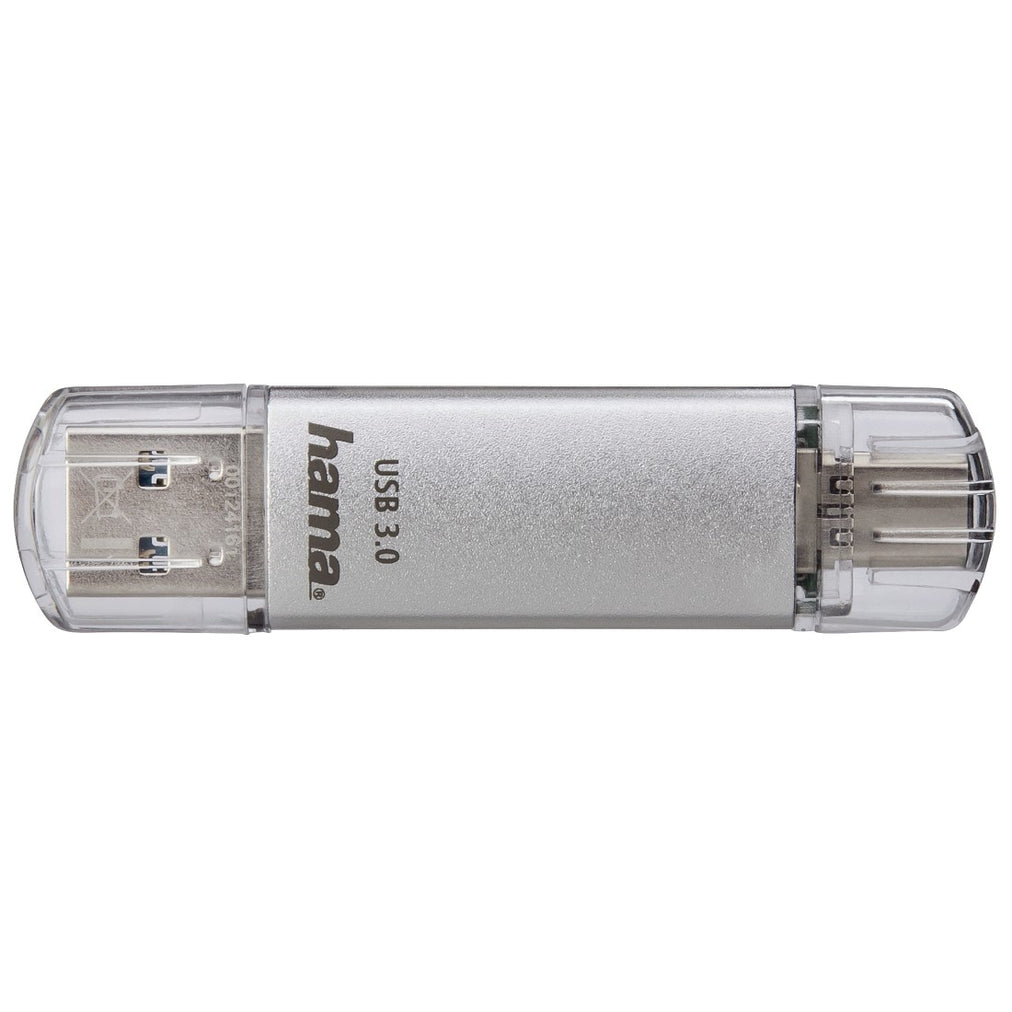 Hama C-Laeta USB flash drive 64 GB USB Type-A / USB Type-C 3.2 Gen 1 (3.1 Gen 1) Silver (00124163)